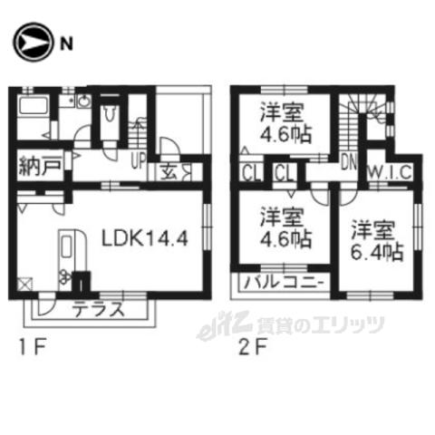 フォレスタ宝ヶ池(3LDK/1階)の間取り写真