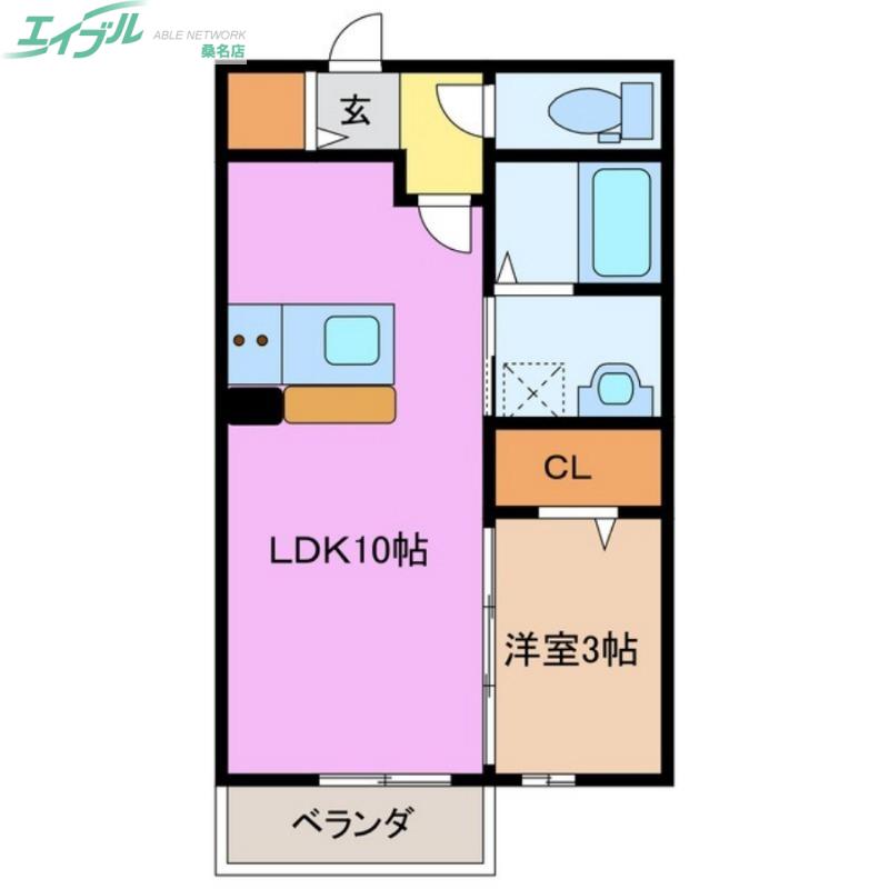 メゾン・ド・ルフレ(1LDK/1階)の間取り写真