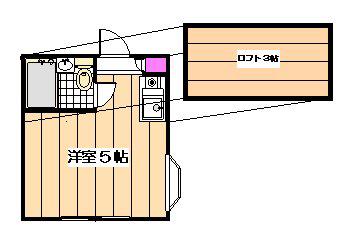 ペアパレス成増P-I(ワンルーム/2階)の間取り写真