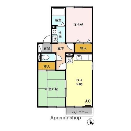 FIRST KOBE(2DK/2階)の間取り写真