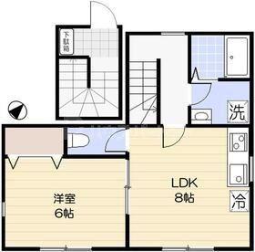 ルノン千川(1LDK/2階)の間取り写真