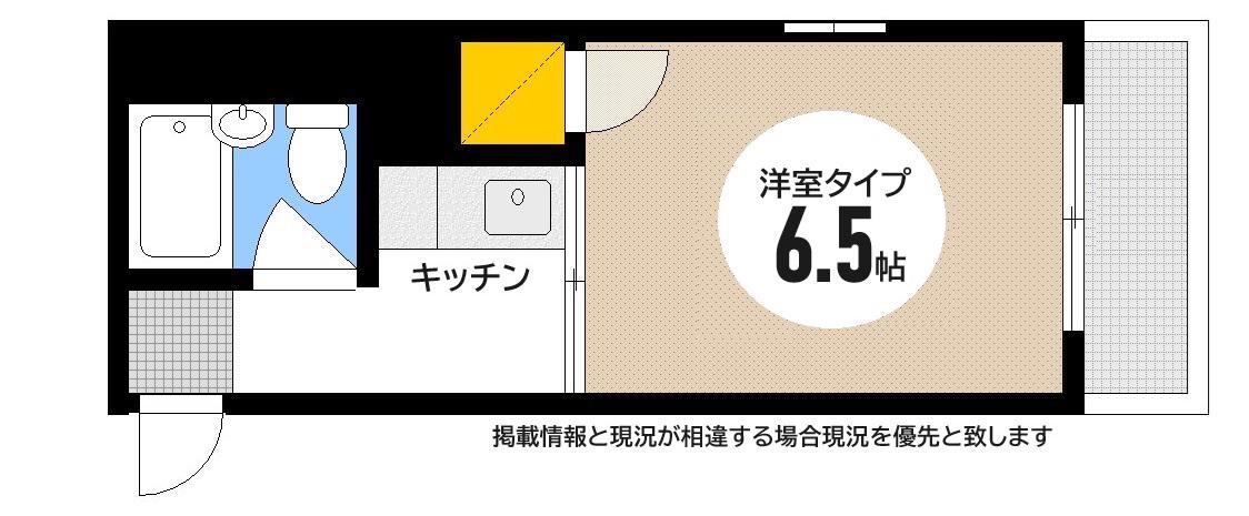 第5やたがいビル(1K/6階)の間取り写真