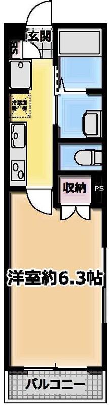 HOUSEKUL KT2(1K/1階)の間取り写真
