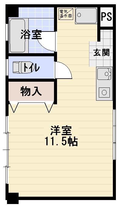 アヴェニュー(ワンルーム/3階)の間取り写真