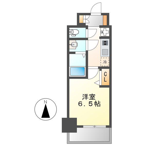 プレサンスTHE新栄(1K/10階)の間取り写真