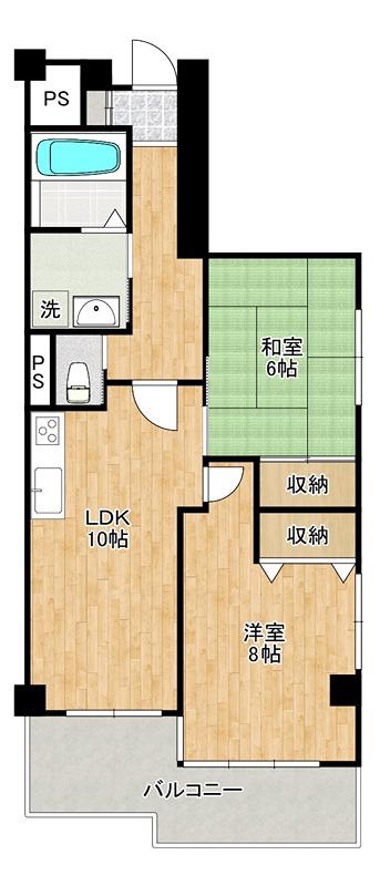 エソール・戸田22(2LDK/4階)の間取り写真
