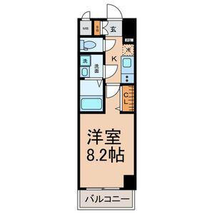 THE RESIDENCE SAKURAYAMA ウエスト(1K/3階)の間取り写真