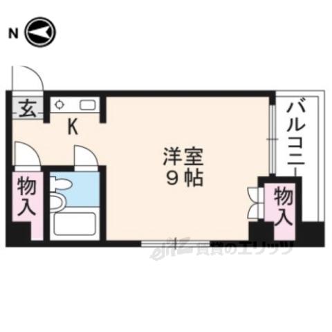 グランタック千本(ワンルーム/4階)の間取り写真