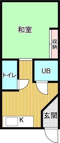 川辺ビル(1K/2階)の間取り写真