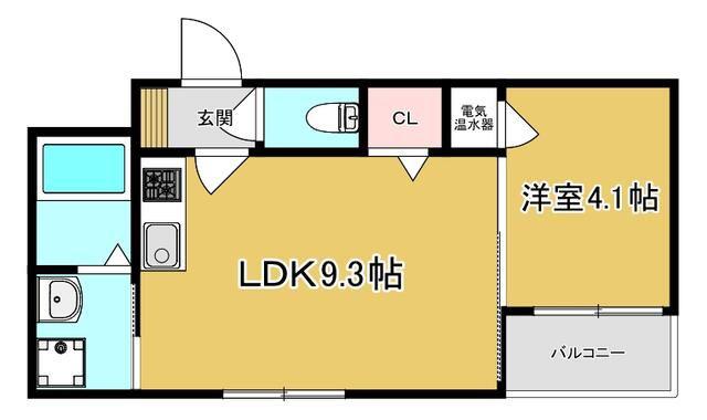 サントークII(1LDK/1階)の間取り写真