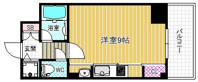 ラナップスクエアー福島(1K/6階)の間取り写真