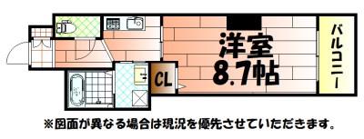 アーリントン(1K/7階)の間取り写真