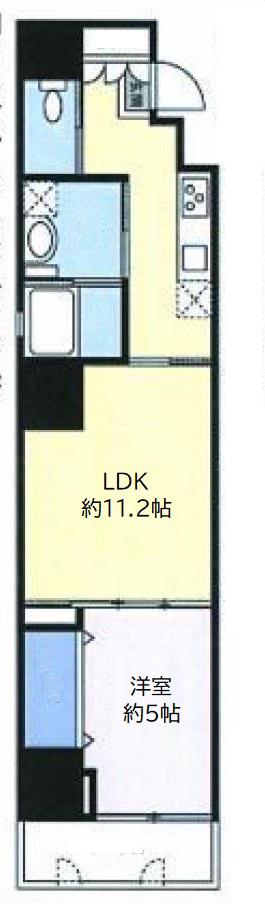 オーキッドレジデンス秋葉原(1LDK/5階)の間取り写真
