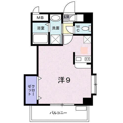 アルバ・セレーノ(1K/2階)の間取り写真