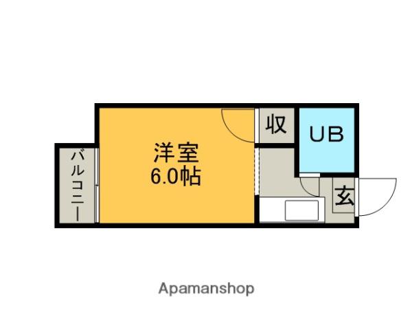 森ケ丘ハイツ(ワンルーム/1階)の間取り写真