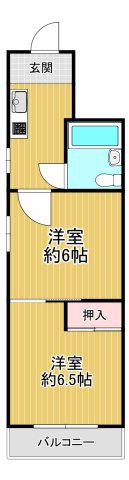 シャトー南森町(1LDK/3階)の間取り写真