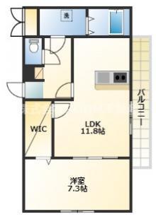 ミライデイズ三股(1LDK/1階)の間取り写真