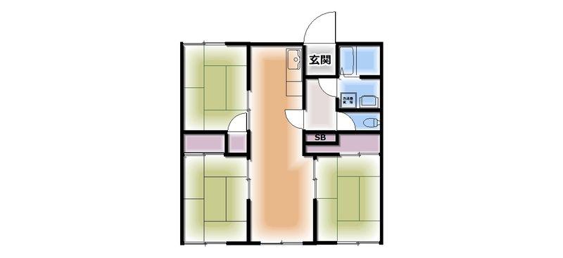 タウニー四和(3LDK/2階)の間取り写真