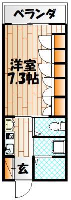 SORACHI上富野(1K/3階)の間取り写真