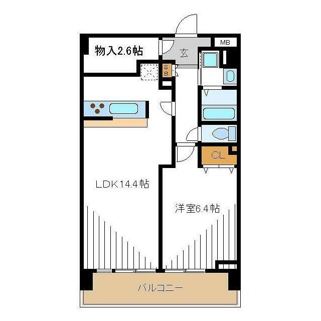 ラヴィッサン(1LDK/4階)の間取り写真
