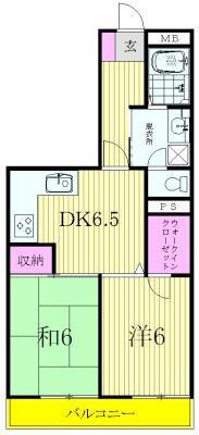 西巣鴨アートキンズコート(2DK/3階)の間取り写真