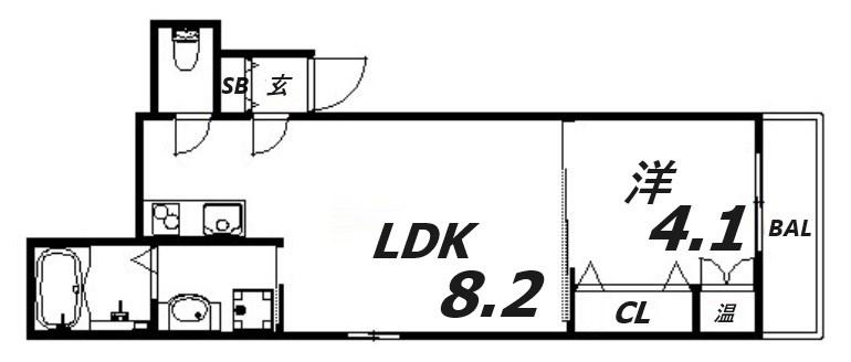 アークコート大倉山(1LDK/2階)の間取り写真