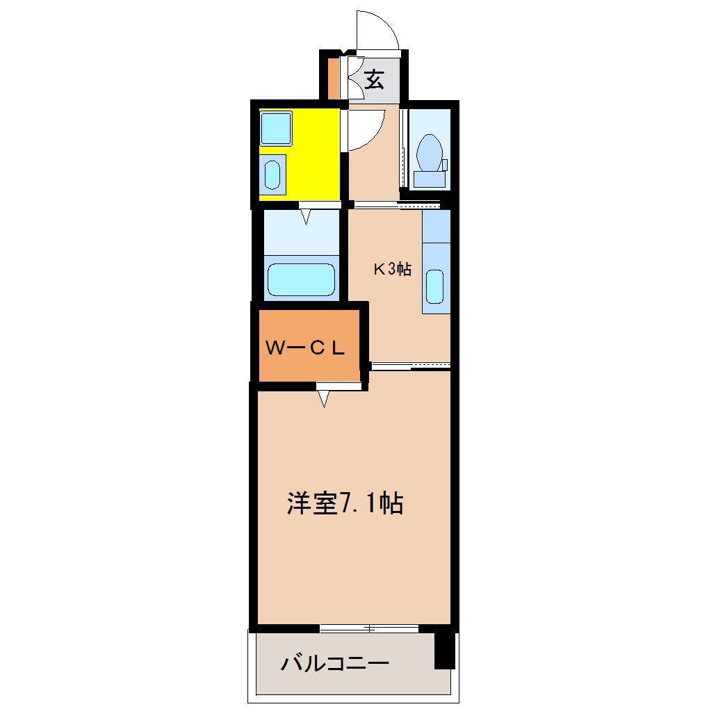 CATALINA APT(1K/5階)の間取り写真