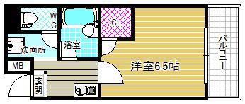 ティアラコート(1K/1階)の間取り写真