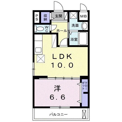 COCO HOUSE(1LDK/1階)の間取り写真