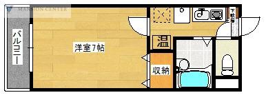 グリーンハウス(1K/2階)の間取り写真