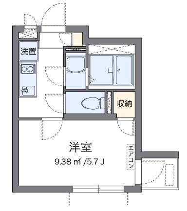 シンコーポ南烏山(1K/2階)の間取り写真