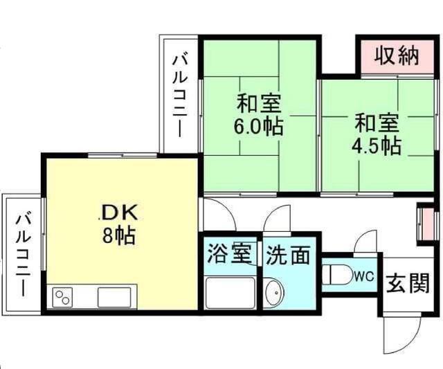 STビル(2DK/3階)の間取り写真