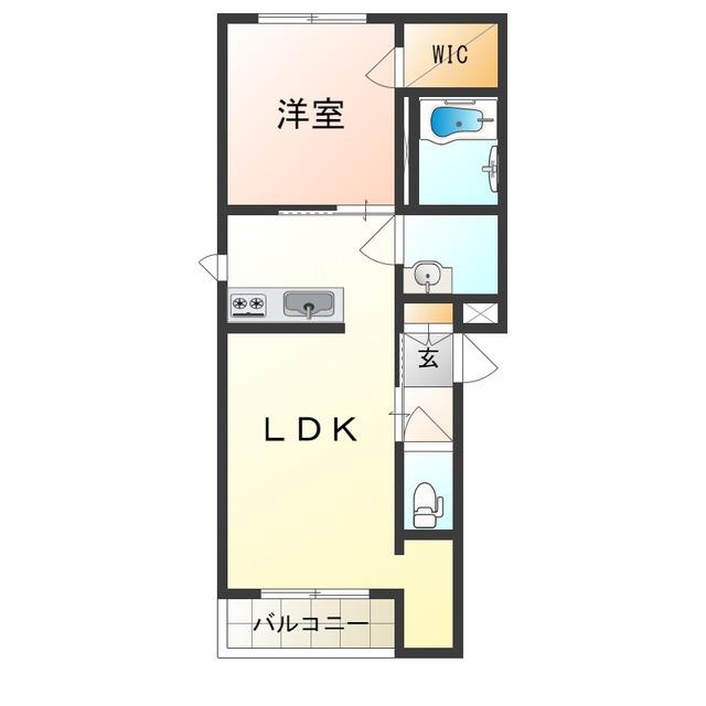シャーメゾン吉野(1LDK/1階)の間取り写真