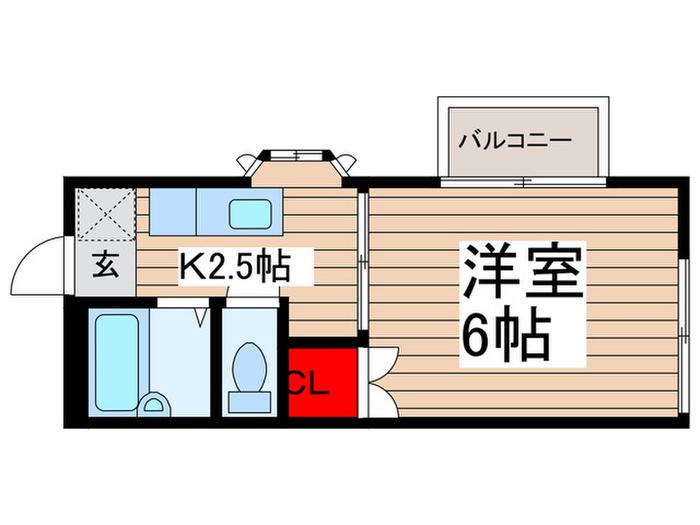 エミナンス8(1K/1階)の間取り写真