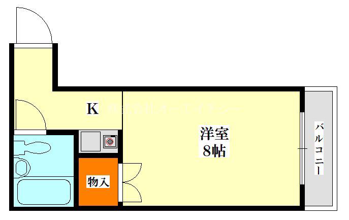 シビックハイツ(ワンルーム/2階)の間取り写真