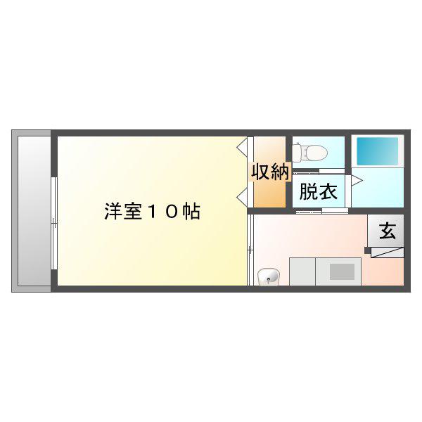 札元大丸マンション(1K/1階)の間取り写真