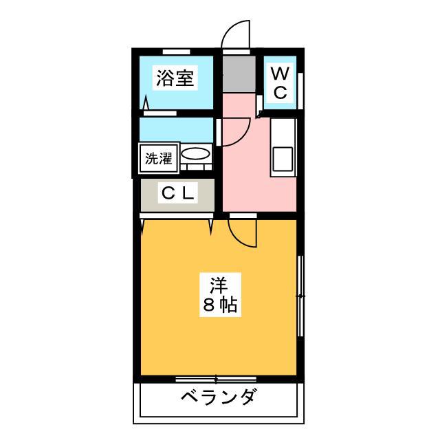 ソレイユエリーナ(1K/2階)の間取り写真
