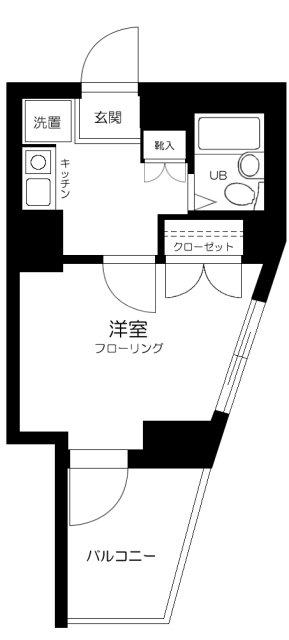 カテリーナ馬込(1K/3階)の間取り写真