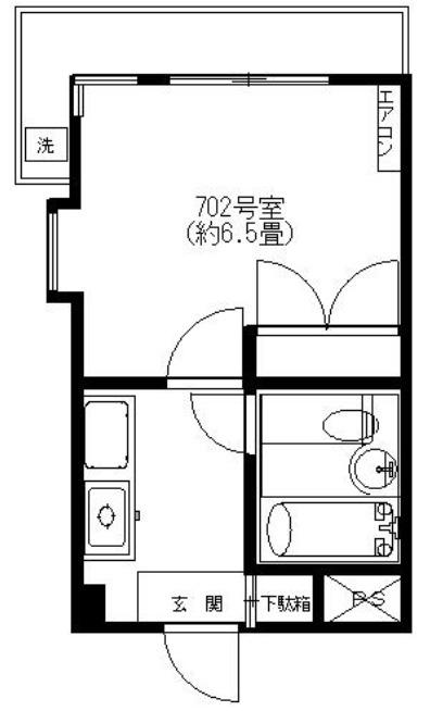 シティハイツ新桜台(1K/7階)の間取り写真