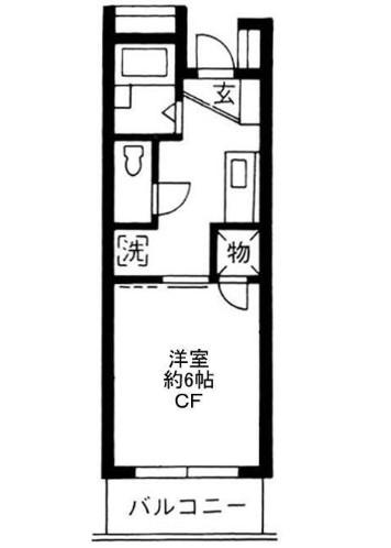 ノーブルハイム(1K/2階)の間取り写真