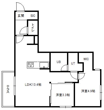 RUMO LUEB(2LDK/2階)の間取り写真