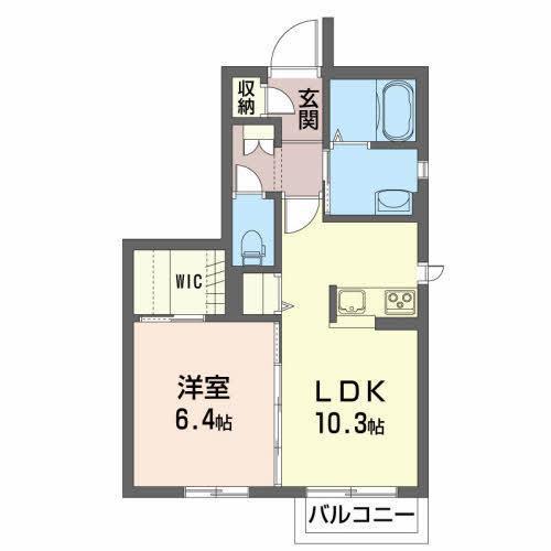 グランプラス(1LDK/1階)の間取り写真