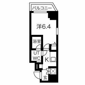 スパシエルクス横濱鶴見(1K/2階)の間取り写真