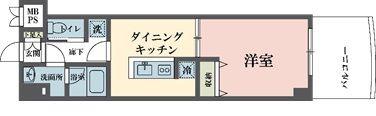 メゾン・ド・ソレイユ(1DK/2階)の間取り写真