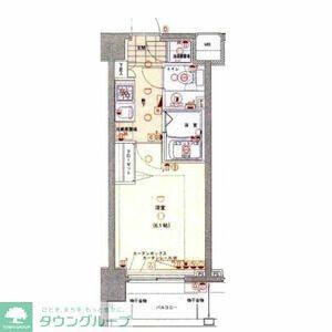エクセリア桜上水(1K/2階)の間取り写真