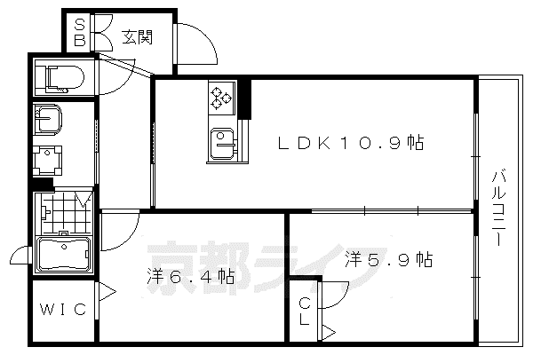 シャーメゾン DD(2LDK/1階)の間取り写真