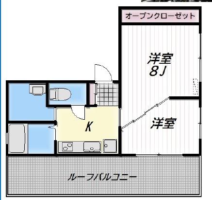 LUCIUS(2K/4階)の間取り写真