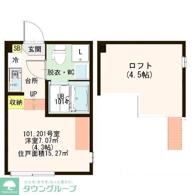 ADOBE EDOGAWA(1K/1階)の間取り写真