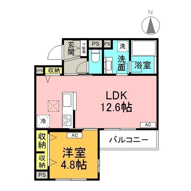 ブリスコート(1LDK/1階)の間取り写真