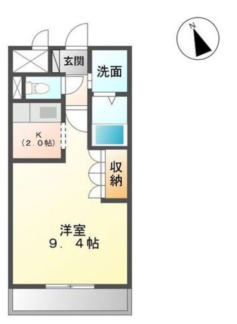 関東鉄道常総線 水海道駅 車で25分 2階建 築20年(1K/2階)の間取り写真